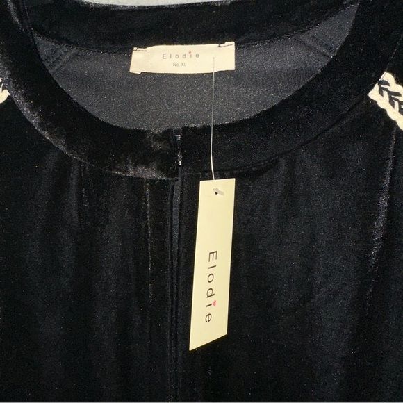 Elodie Embroidered Velvet Rose Draped Open Front Size XL Jacket Boho Y2K Artsy - Picture 7 of 12